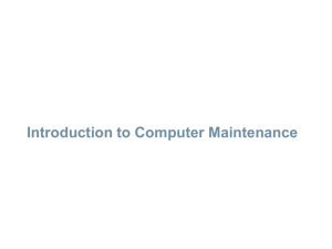computer maintenance ppt_V2 - Electrical and Computer Engineering
