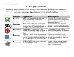 12 Principles of Memory