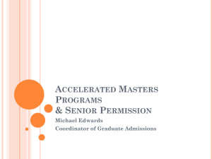 Accelerated Masters Programs & Senior