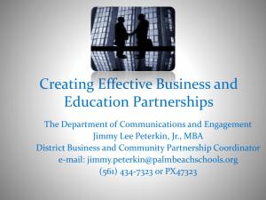 Creating Effective Business and Education Partnerships