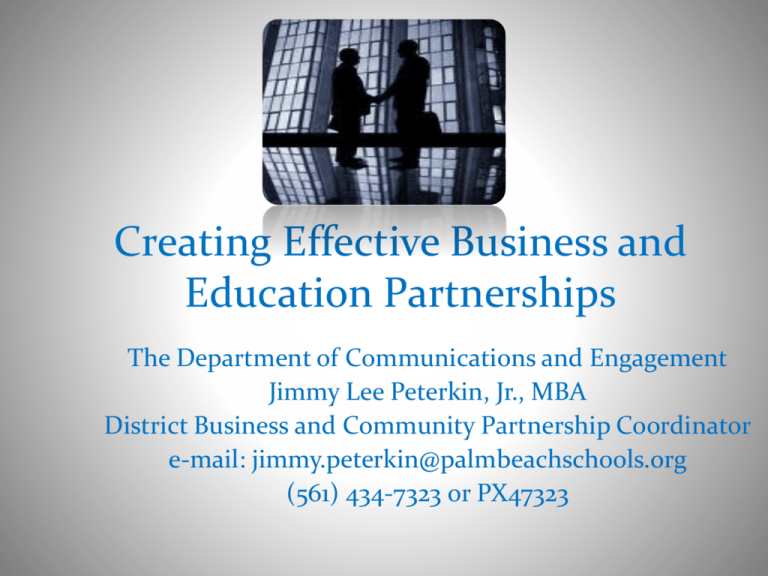 business and education partnership