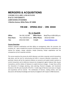 Theories of Mergers and Acquisitions