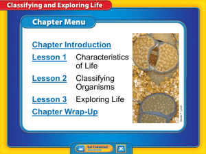 Ch 9 Classifying and Exploring Life