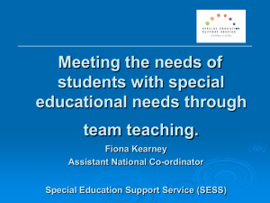 Team Teaching - Special Education Support Service