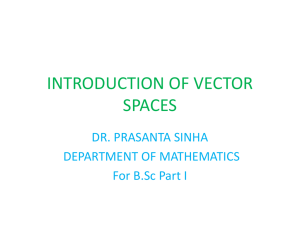 introduction of vector spaces
