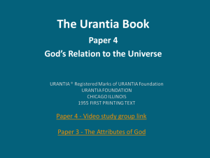 Paper 4 - God's Relation to the Universe