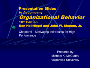 Chapter 6: Motivating Individuals for High Performance