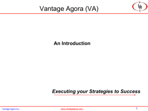Vantage Agora Level 1 presentation