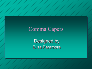 General: Comma Capers