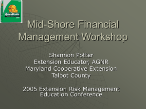 Mid-Shore Financial Management Workshop