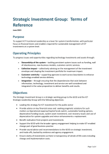 Strategic Investment Group Terms of Reference