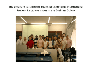 Language issues in the Business School