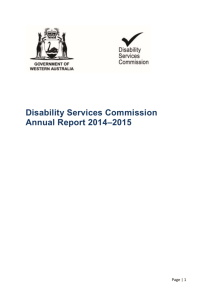 Disability Services Commission Annual Report 2014*2015