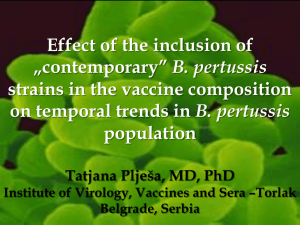 Pracenje promena u bakterijskoj populaciji Bordetella pertussis u