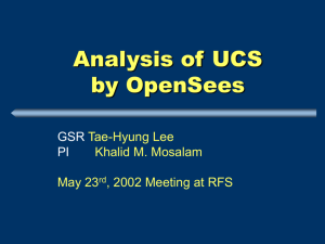 Analysis of UC Science Building by OpenSEES
