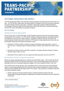 outcomes: resources and energy