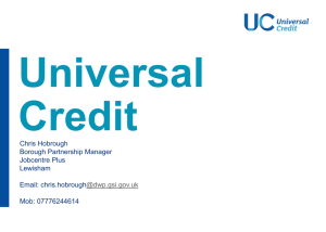 Universal Credit - Lewisham Council