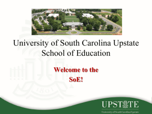 the SoE! - University of South Carolina Upstate