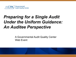Preparing for a Single Audit: An Auditee Perspective