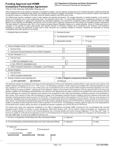 HUD Form 40093 - Funding Approval and HOME