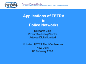 Applications of TETRA in Police Networks