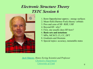 SimonsTSTC6 - Henry Eyring Center for Theoretical Chemistry