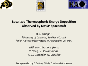 Localized Thermospheric Energy Deposition Observed by DMSP