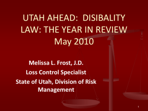 Utah AHEAD: Disability Law: the Year in Review