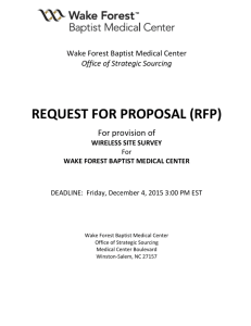 request for proposal - Wake Forest Baptist Medical Center