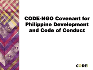 NGO Code of Conduct - The Philippines