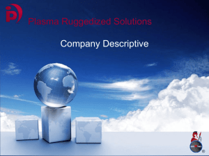 PRS Operating Descriptive - Plasma Ruggedized Solutions