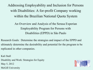 Addressing Employability and Inclusion for Persons with Disabilities