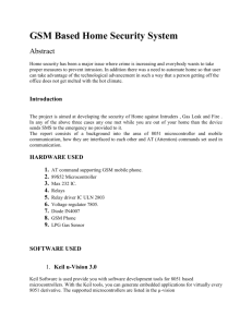 GSM Based Home Security System Abstract