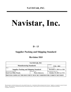 D-13 Supplier Packing and Shipping Standard