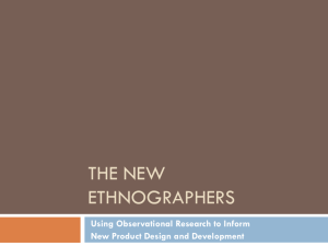 The New Ethnographers - Product Development & Management