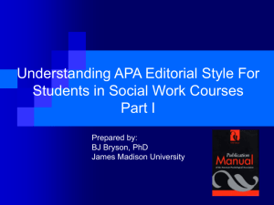 Understanding APA Style for Social Work Students