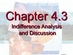 Indifference analysis