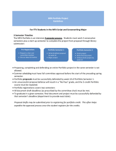 MFA SSW Portfolio Guidelines