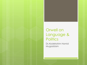 Orwell on Language & Politics