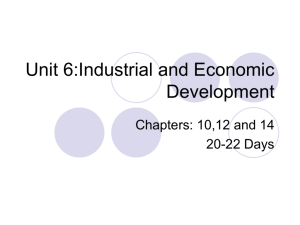 Unit 6:Industrial and Economic Development