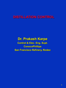 Distillation Column Control System Optimization