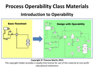 Operability Topics - Process Control Education