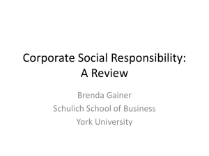 Corporate Social Responsibility: A Review