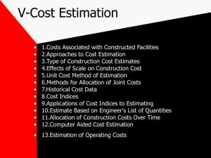 V-Cost Estimation