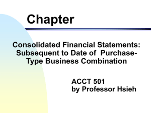 Consolidated FS subsequent to date of purchase type