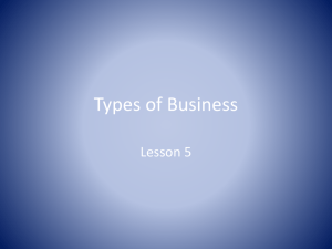 Types of Business - Glen Innes High School