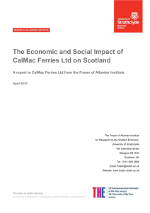 CalMac - Economic Impact by area in Scotland