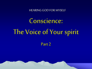 Conscience: The Voice of Your spirit