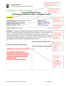 Curriculum Proposal Form Examples