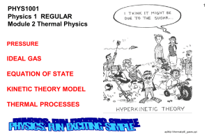 E: Kinetic-Molecular Model of an Ideal Gas
